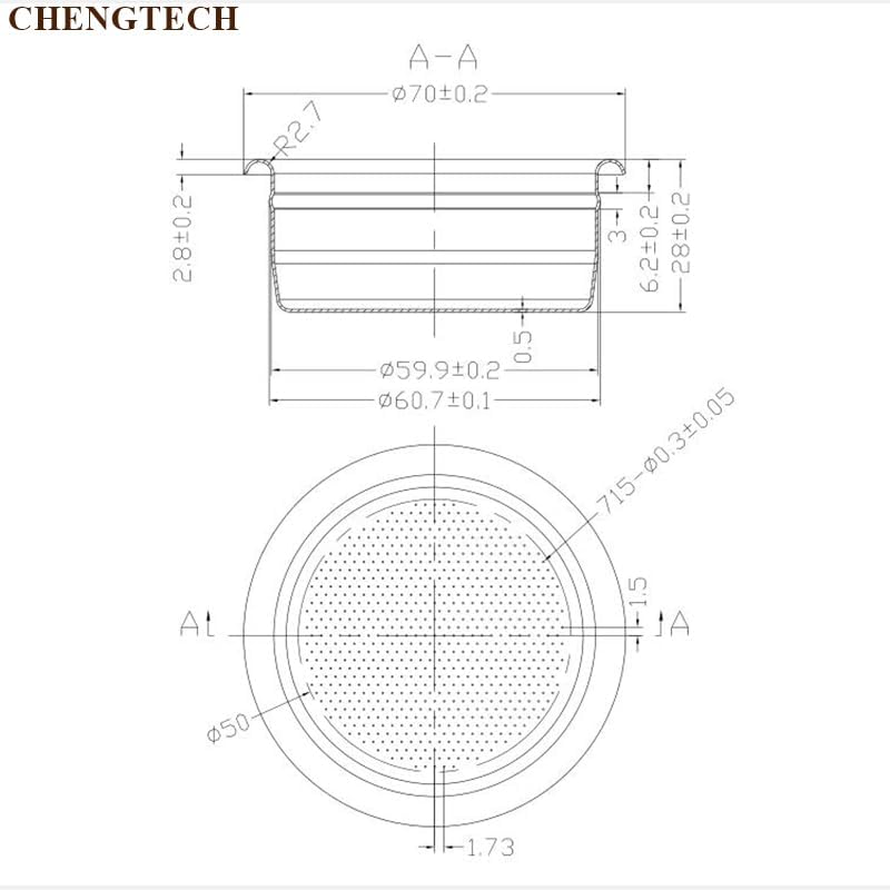 Chengtech Espresso Accessories, 22g Standard Espresso Basket – 58mm Flat Bottom Precision Filter, Balanced Flow Design for Large Dose Double Shots - Image 5